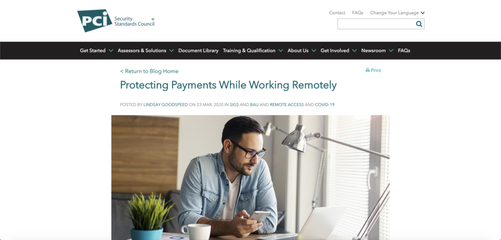 Protecting Payments Working Remotely